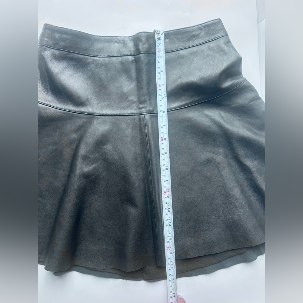 Banana Republic Black Leather A-Line Skirt - Picture 5 of 9